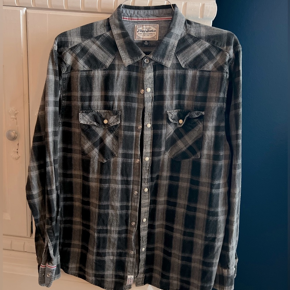Flag & Anthem Western Flannel Shirt Size XL